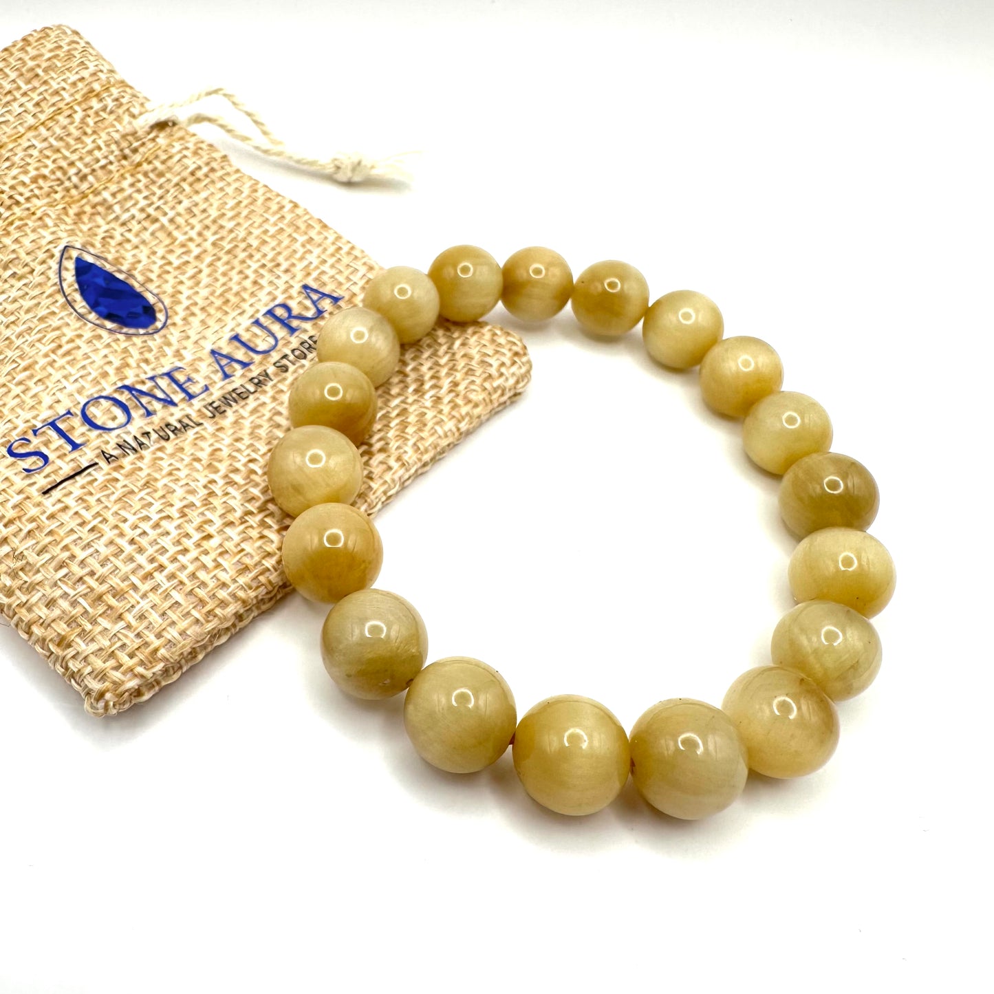Elegantes Armband aus Tigerauge (Kugel 10 mm)