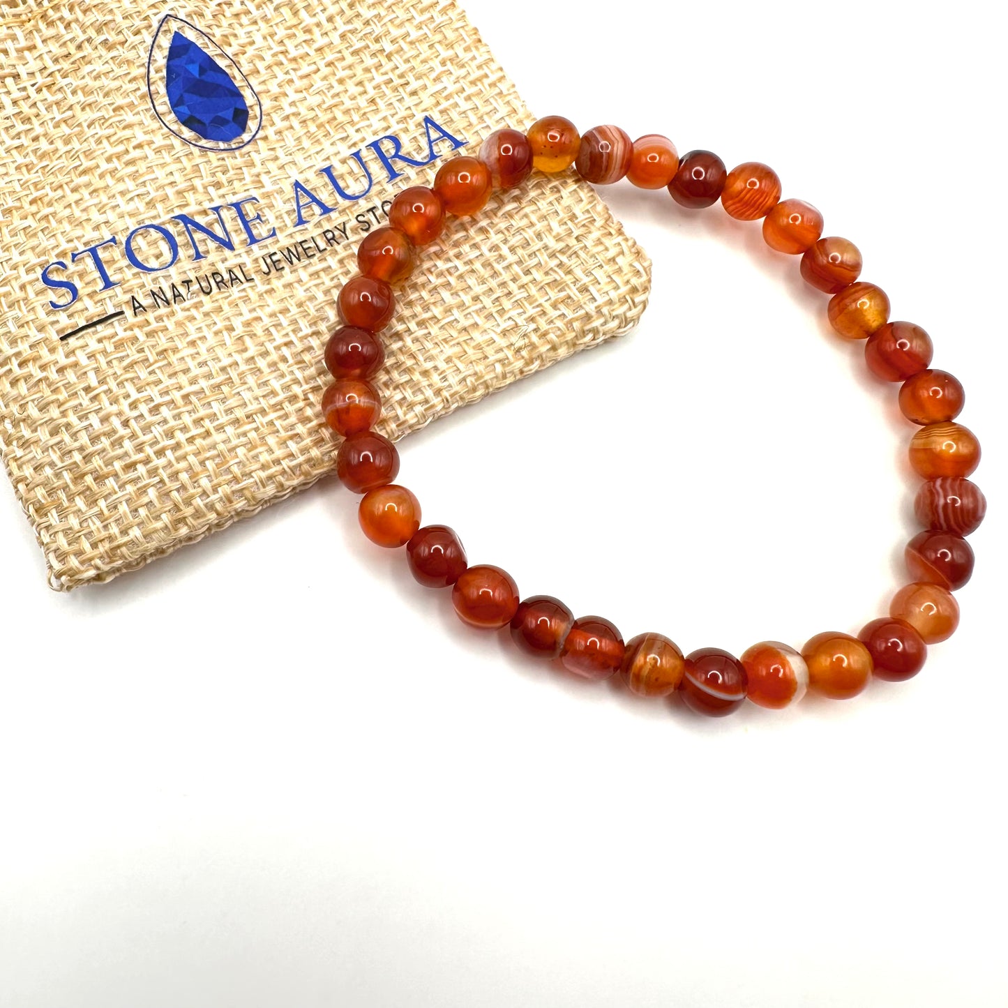 Schützendes Armband aus Sardonyx (Kugel 6 mm)