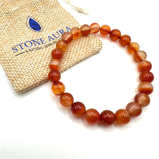 Schützendes Armband aus Sardonyx (Kugel 8 mm)