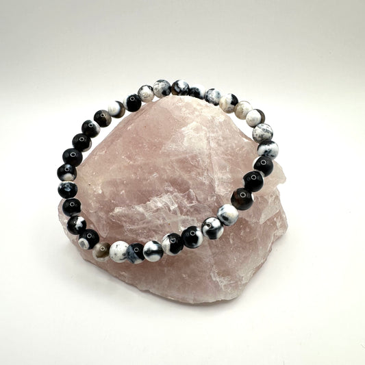 Filigranes Armband aus Achat (Kugel 6 mm)
