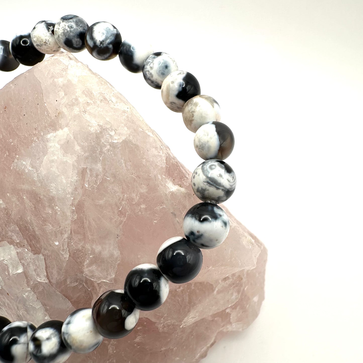 Filigranes Armband aus Achat (Kugel 6 mm)
