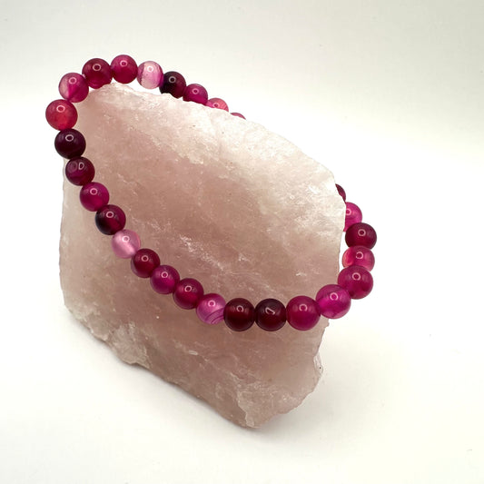 Filigranes Armband aus Achat (Kugel 6 mm)