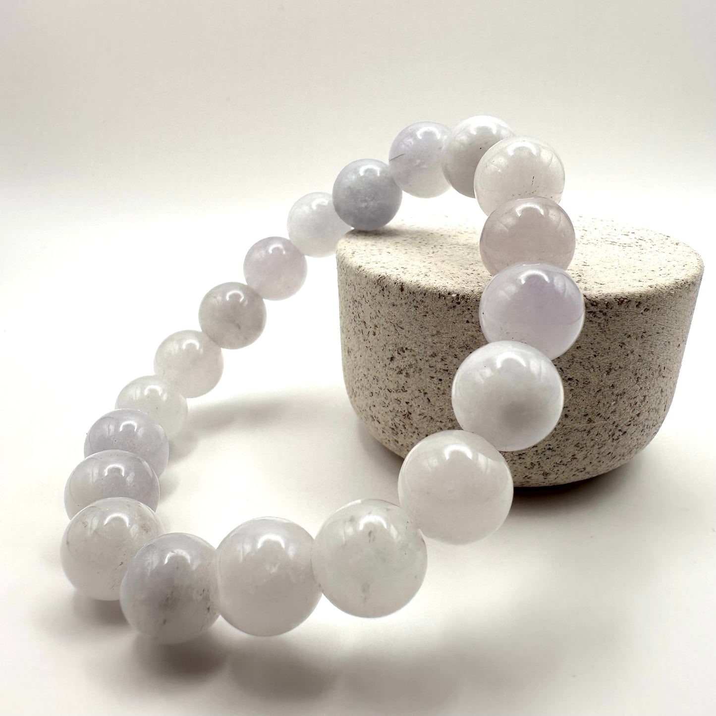 Weißer Jade Armband