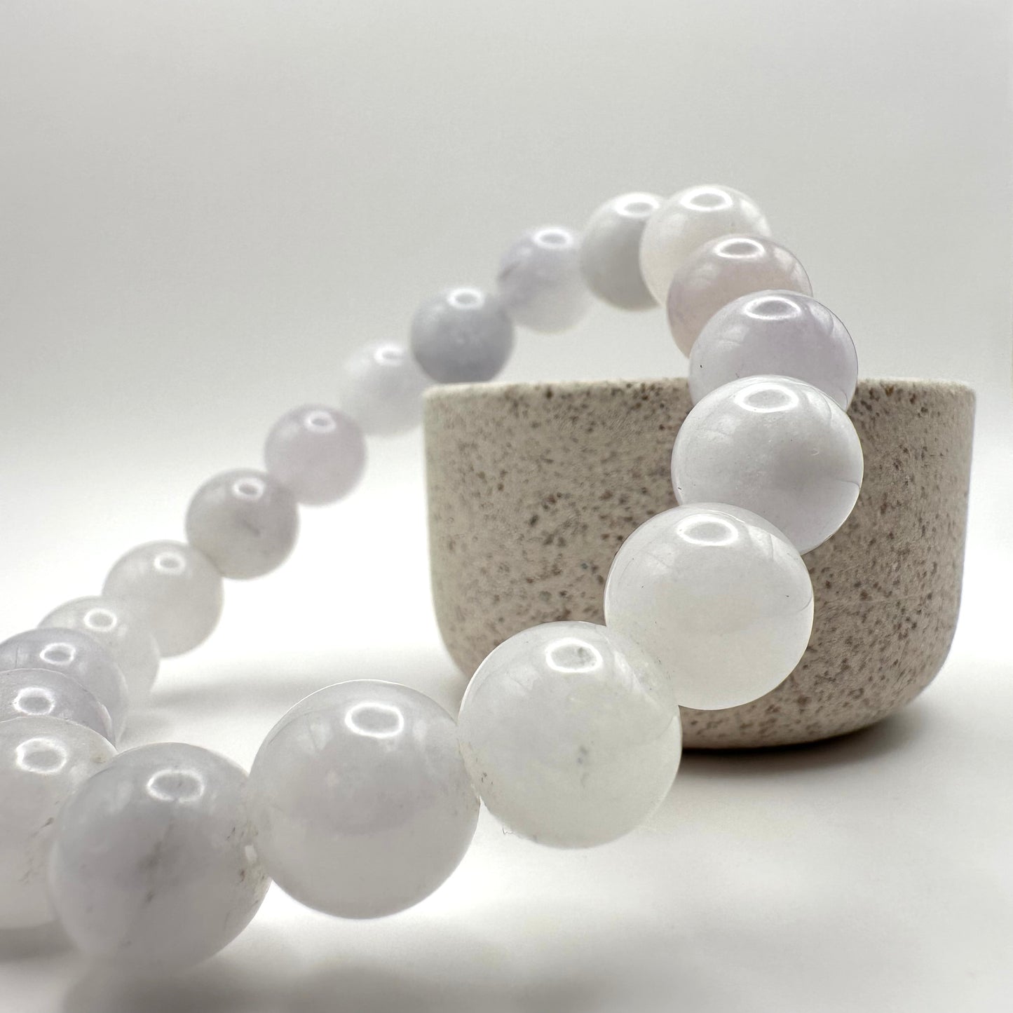 Weißer Jade Armband