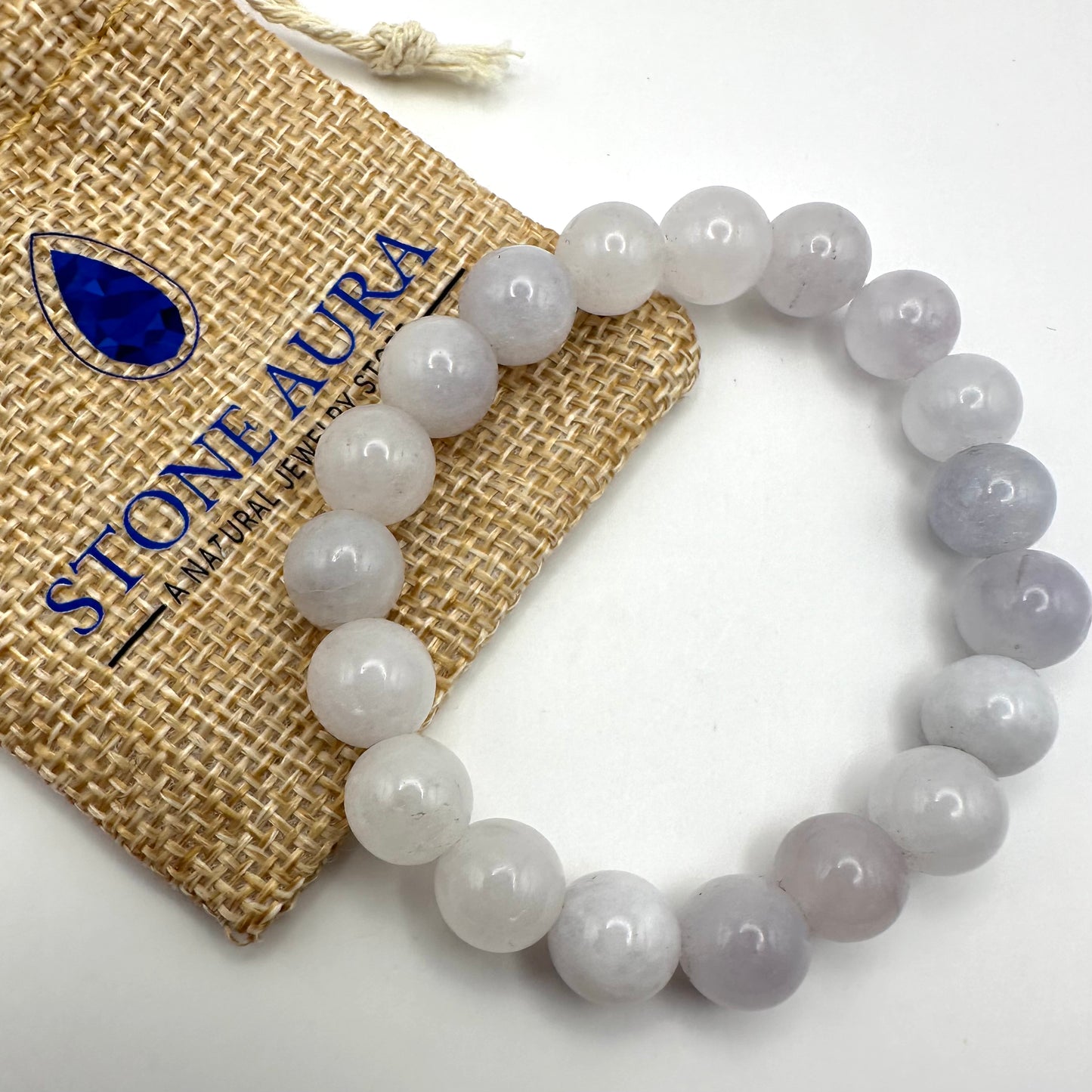 Weißer Jade Armband