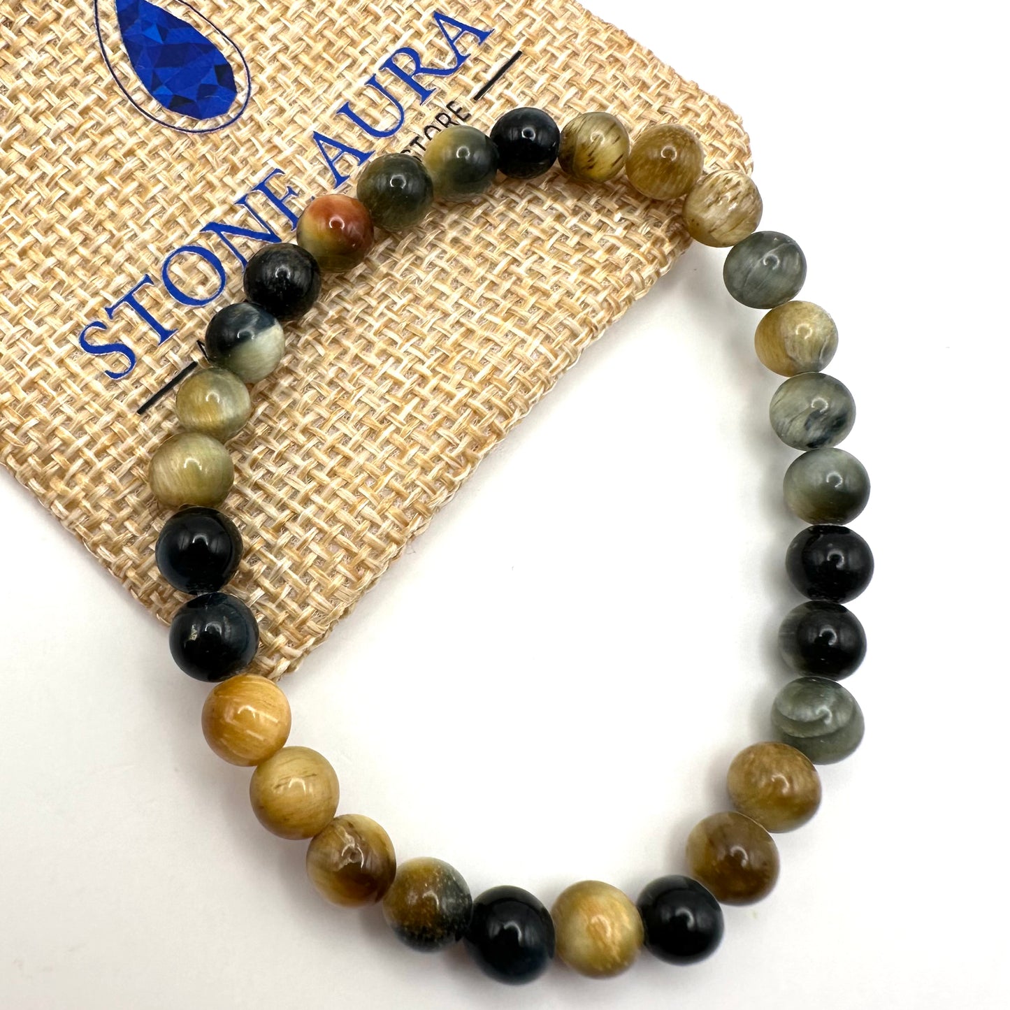 Falkenauge & Tigerauge Mix Armband