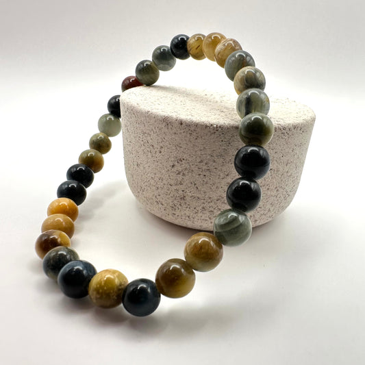 Falkenauge & Tigerauge Mix Armband