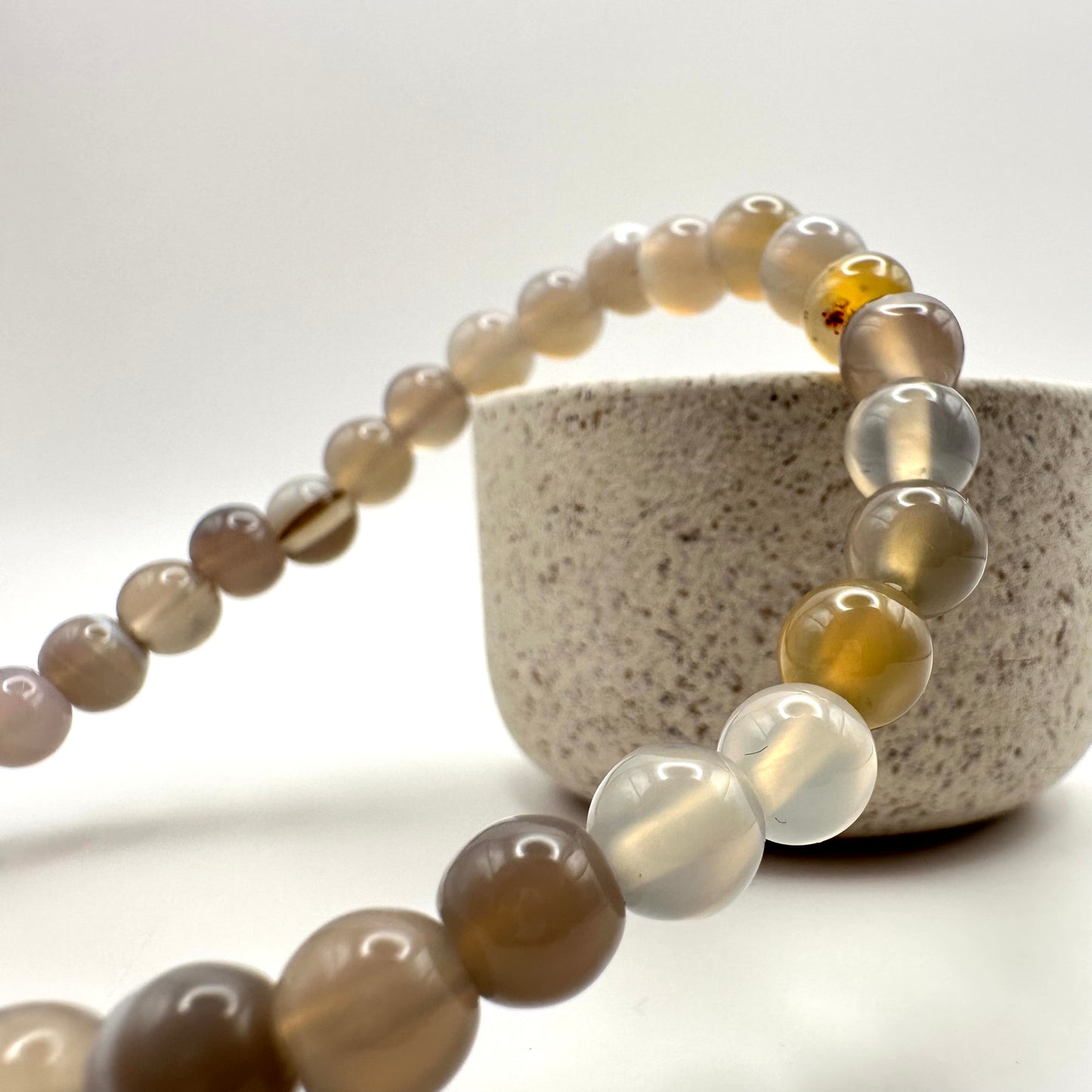 Grauer Achat Armband