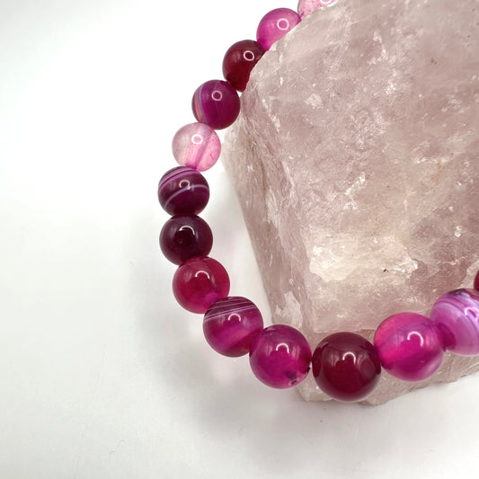 Faszinierendes Armband aus Achat (Kugel 8 mm)