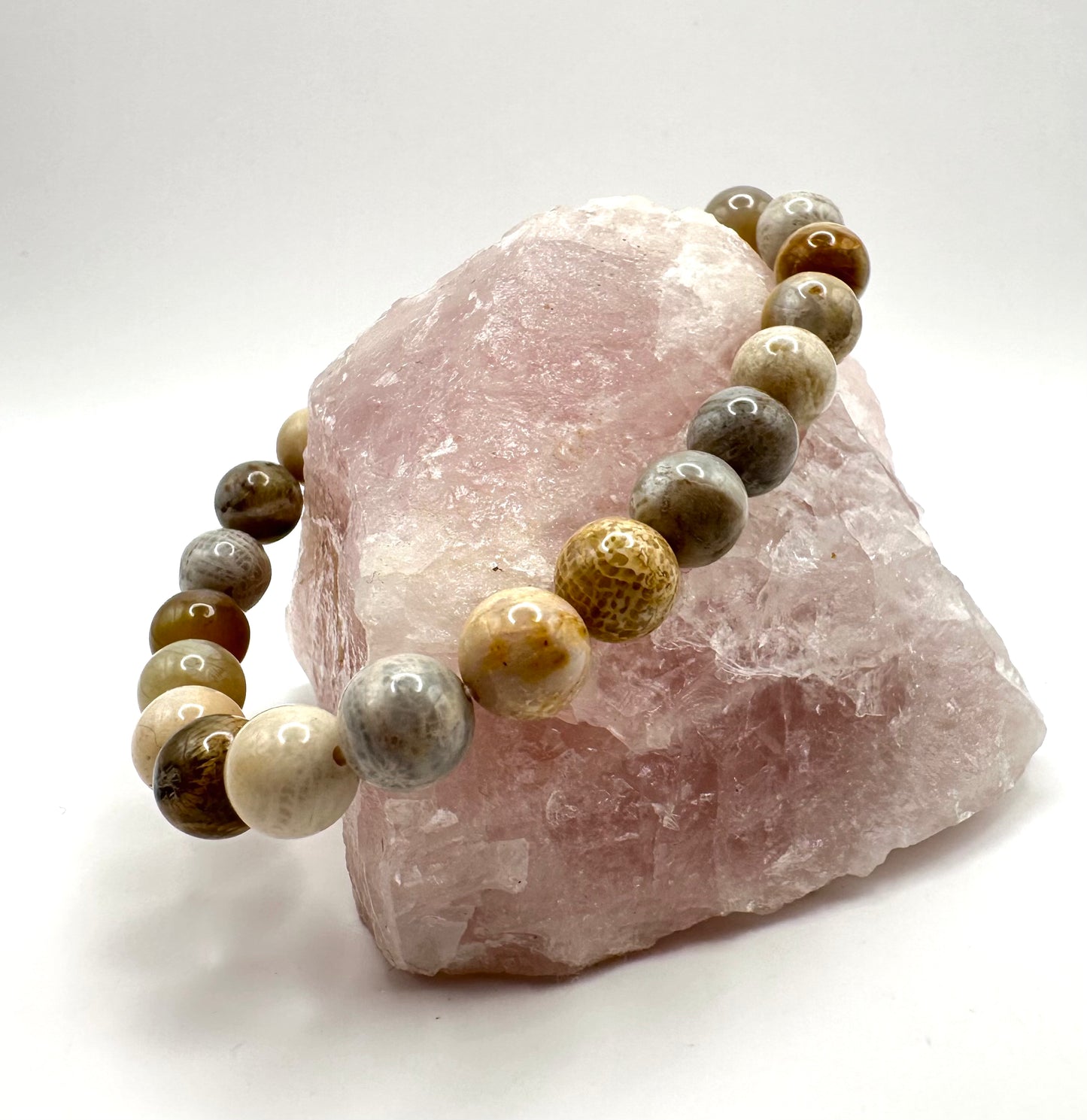 Farbenfrohes Armband Ahat(Kugel 8 mm)