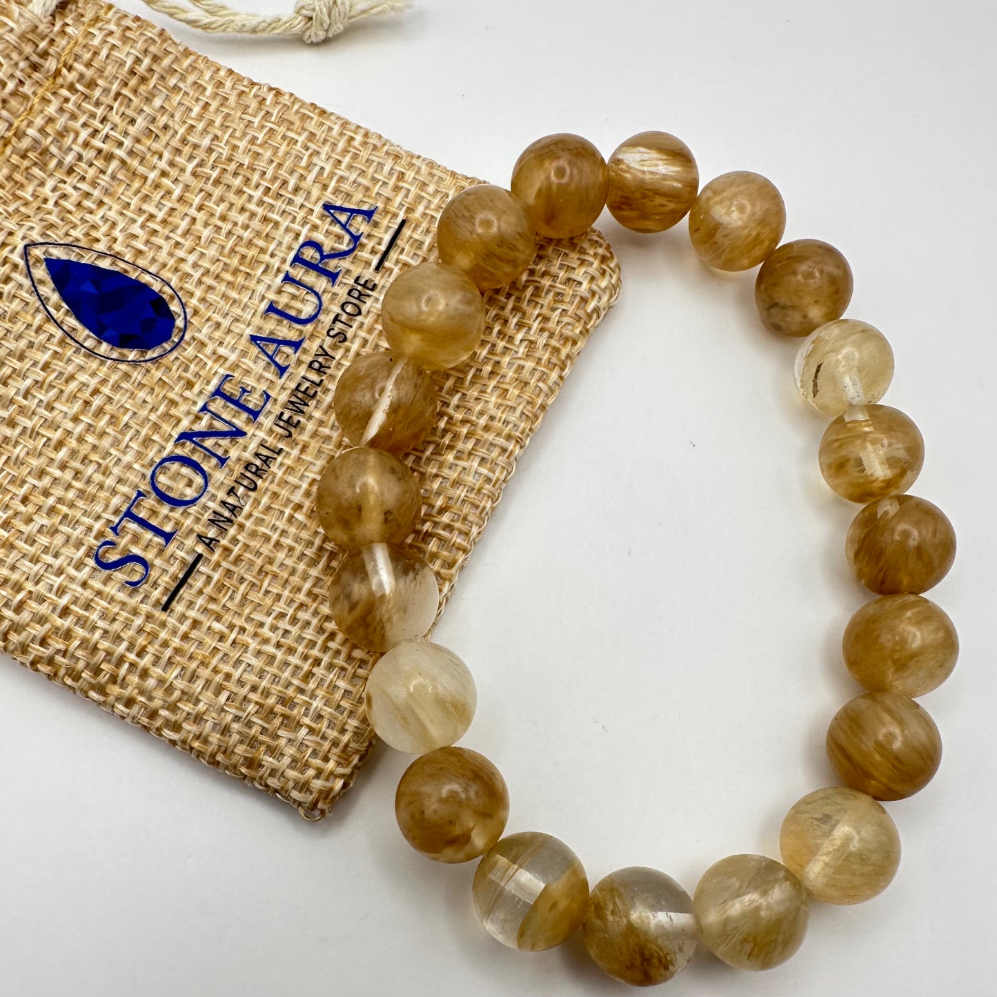 Goldener Rutilquarz Armband