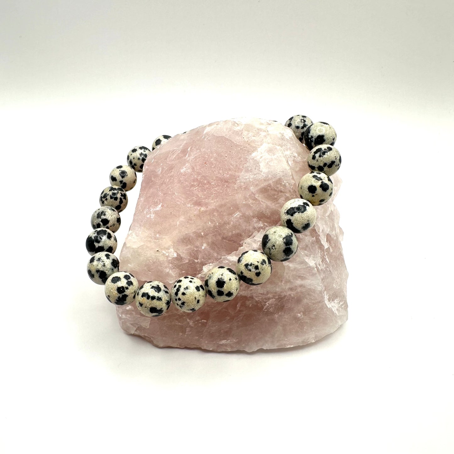 Einzigartiges Armband aus Dalmatiner Jaspis (Kugel 8 mm)