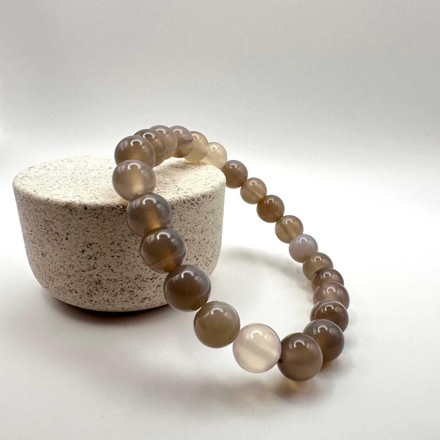 Grauer Achat Armband