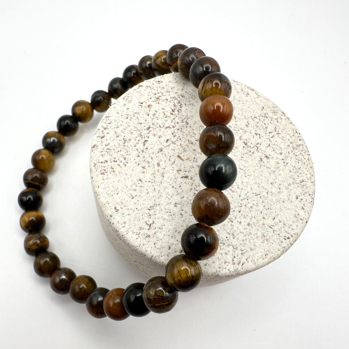 Schimmerndes Armband aus Tigerauge (Kugel 8 mm)