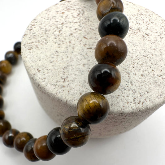 Schimmerndes Armband aus Tigerauge (Kugel 8 mm)