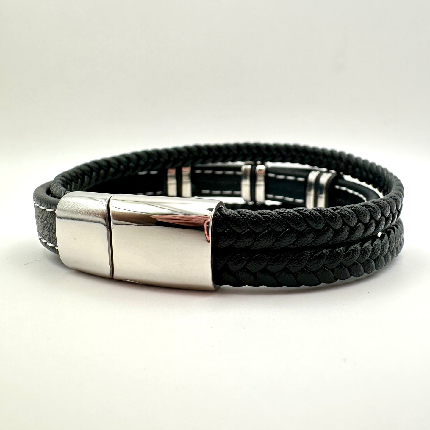 Herren-Armband „Midnight Stealth“ in Schwarz & Silber