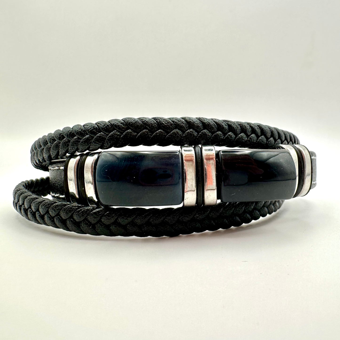 Herren-Armband „Midnight Stealth“ in Schwarz & Silber