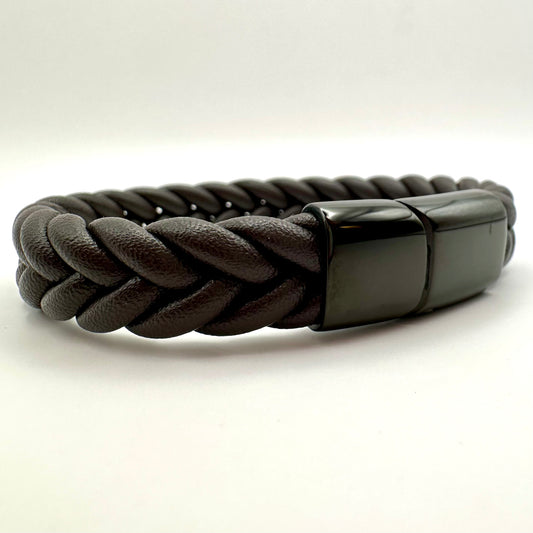 Herren-Armband „Deep Espresso Weave“ in Dunkelbraun