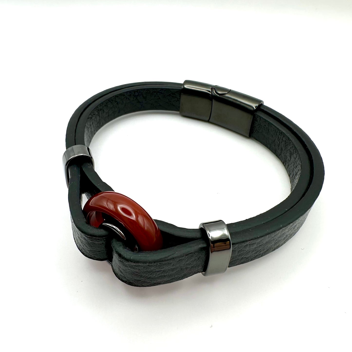 Аrmband Achat (Vegan Leder)