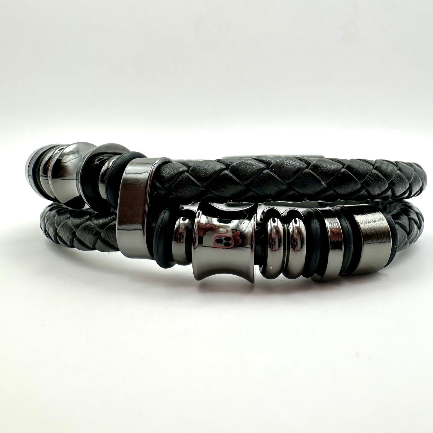 Herren-Armband „Iron Grip“ im Gunmetal-Look
