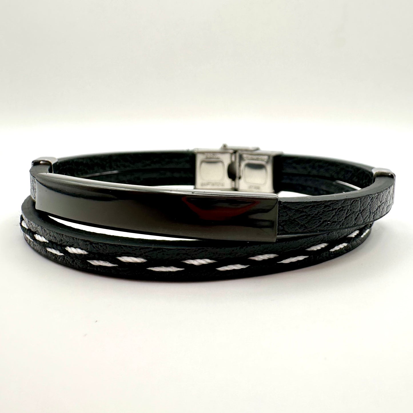 Herren-Armband „Mono Contrast“ im Double-Layer-Look