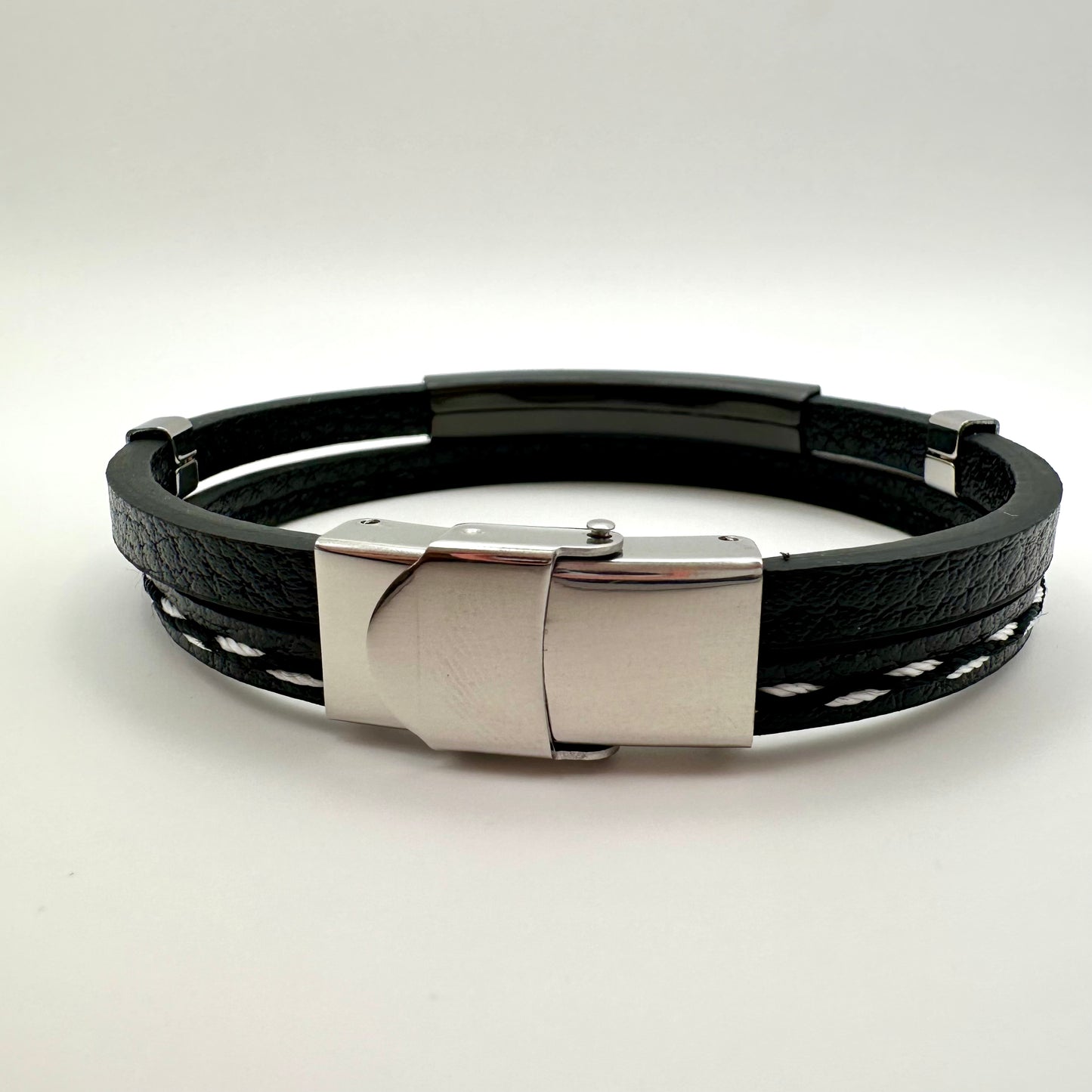 Herren-Armband „Mono Contrast“ im Double-Layer-Look