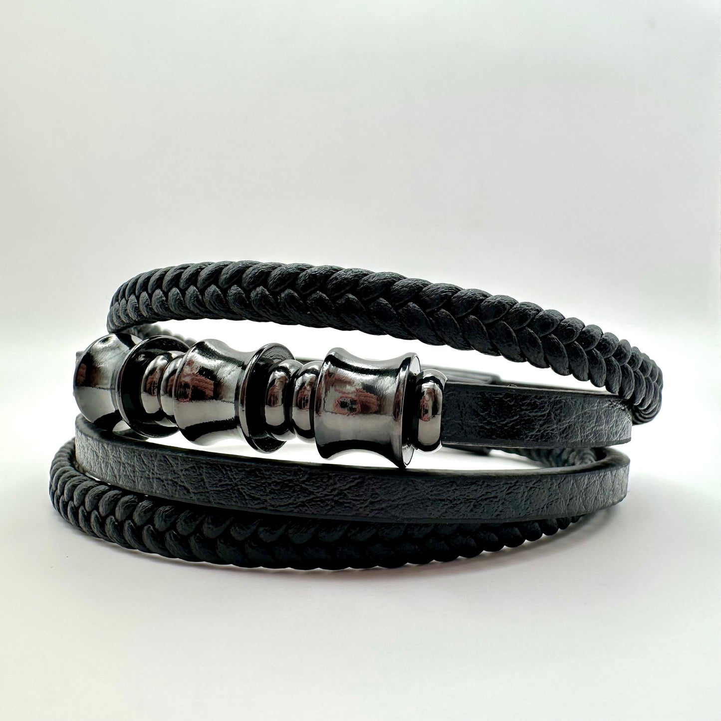 Herren-Armband „Dark Knight Stack“ im Multi-Layer-Look