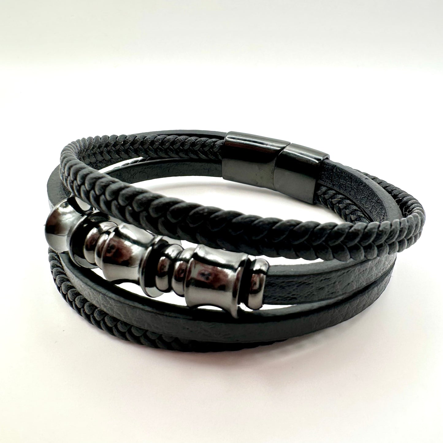 Herren-Armband „Dark Knight Stack“ im Multi-Layer-Look