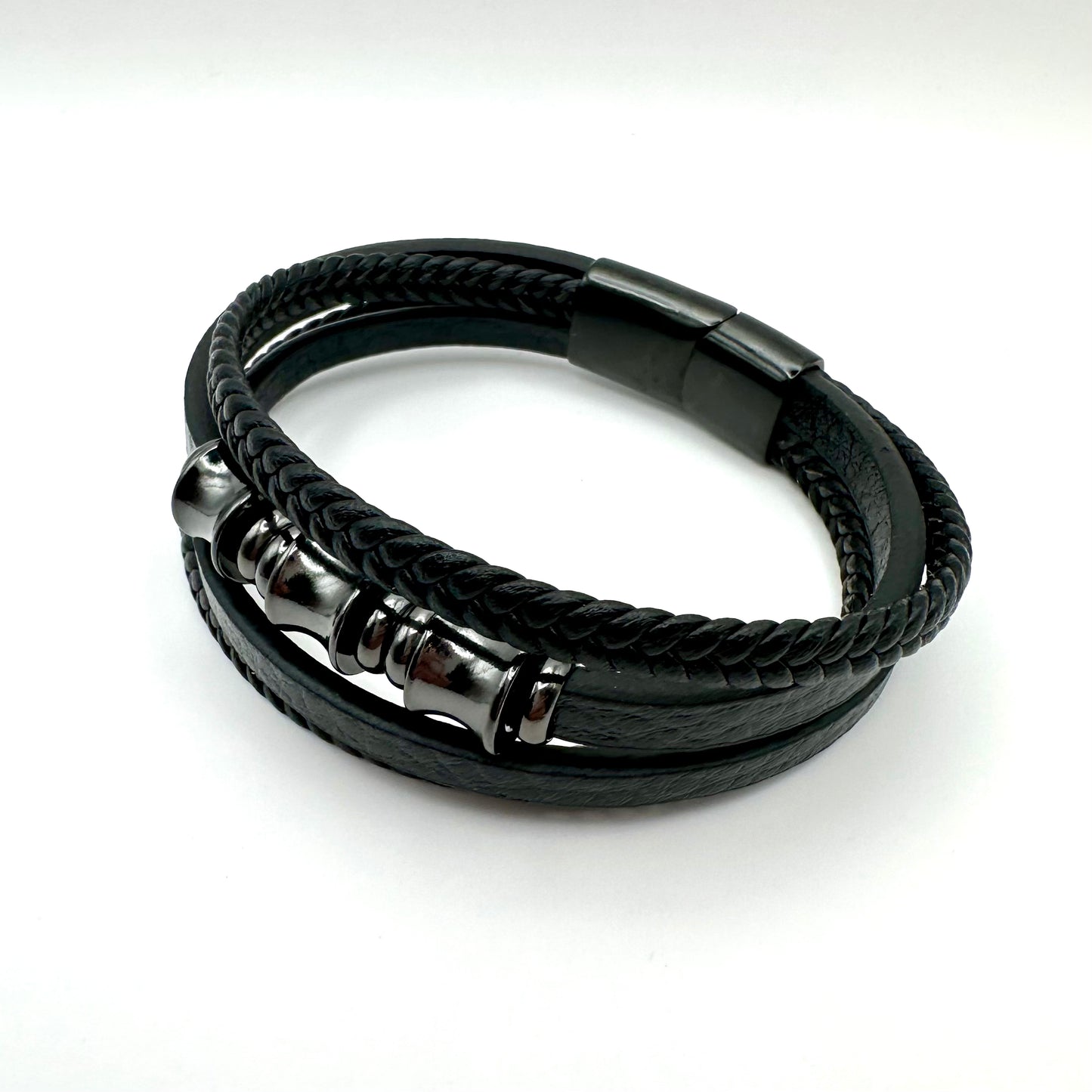 Herren-Armband „Dark Knight Stack“ im Multi-Layer-Look