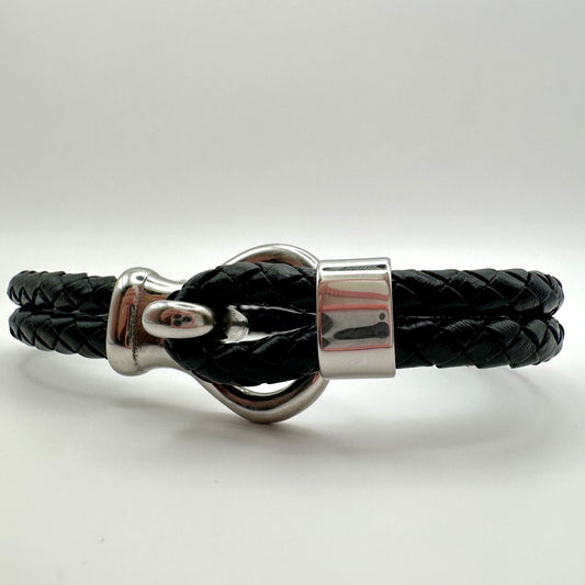 Herren-Armband „Deep Sea Hook“ in Schwarz & Silber
