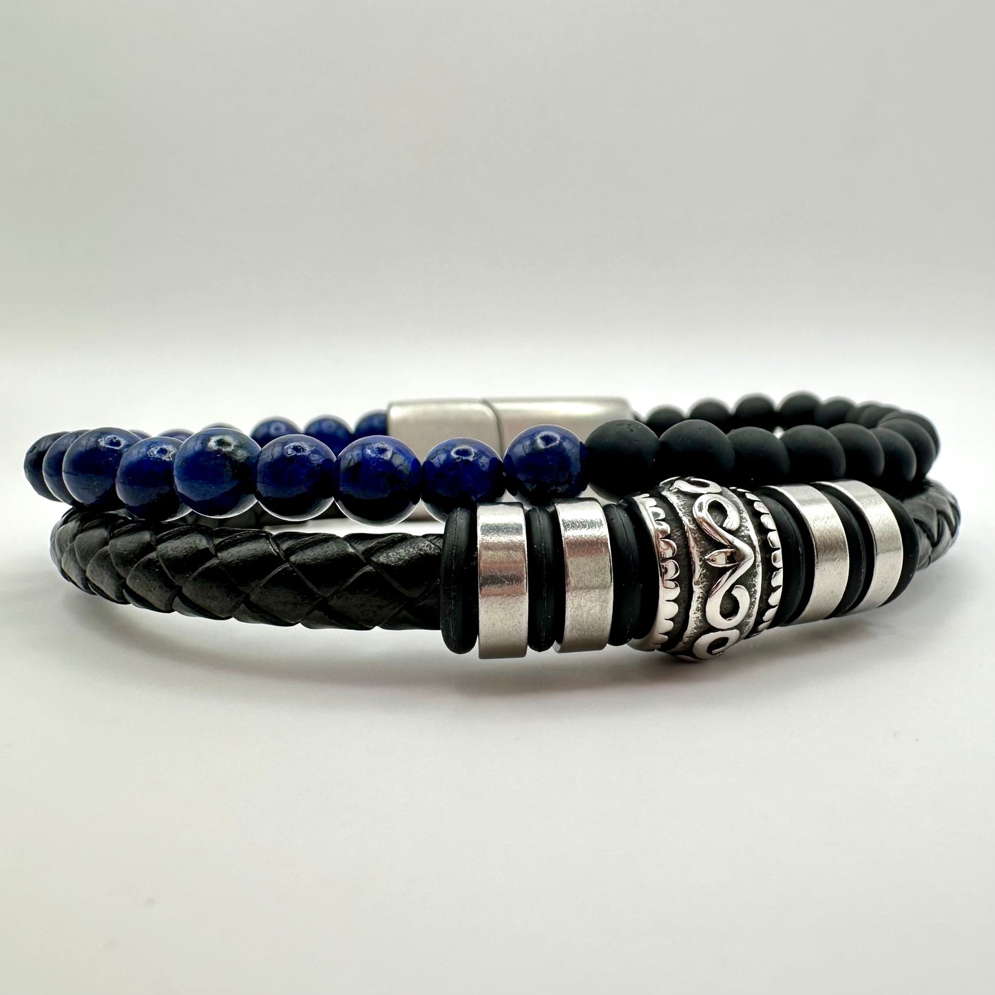 Herren-Armband „Lapis Warrior“ im Multi-Layer-Look