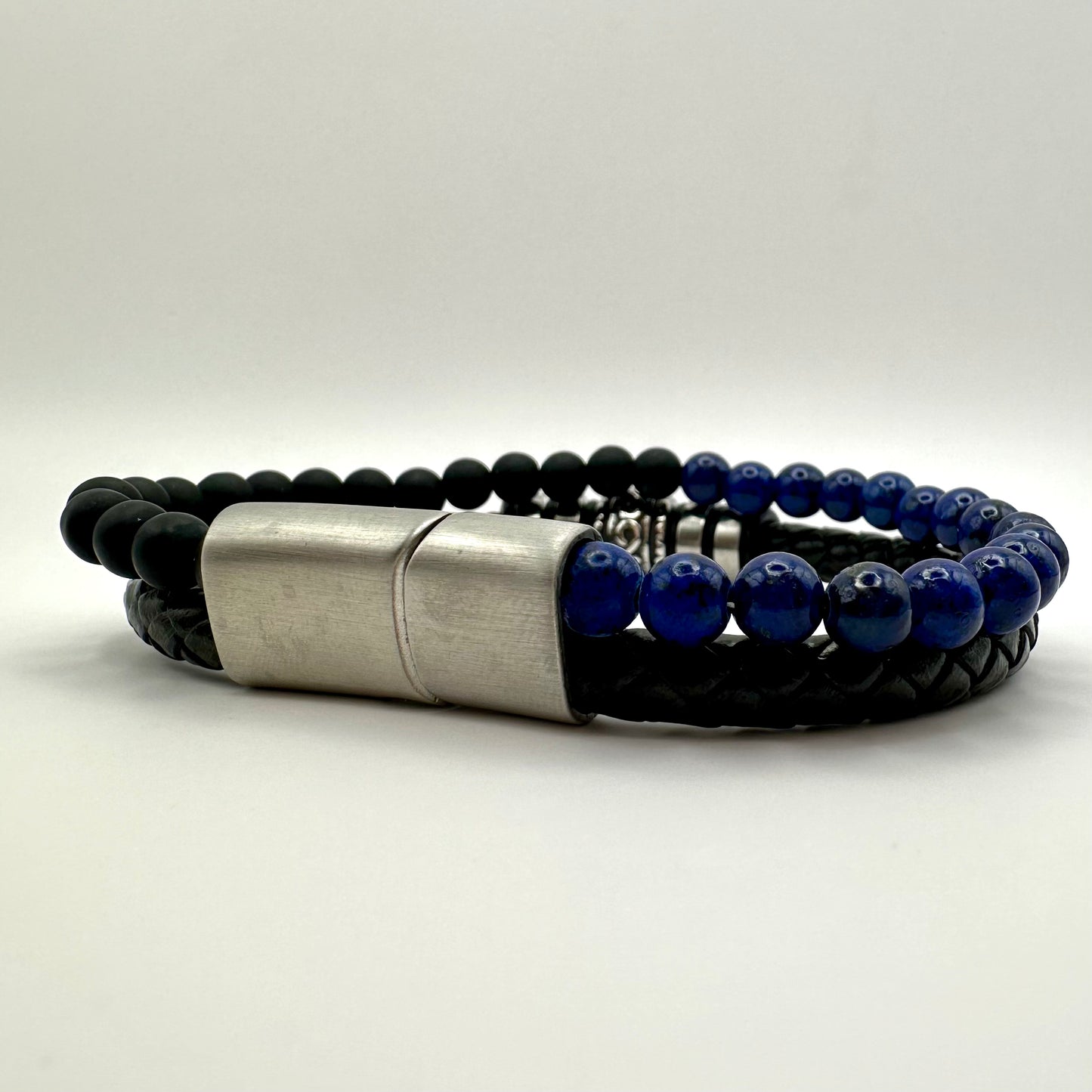 Herren-Armband „Lapis Warrior“ im Multi-Layer-Look