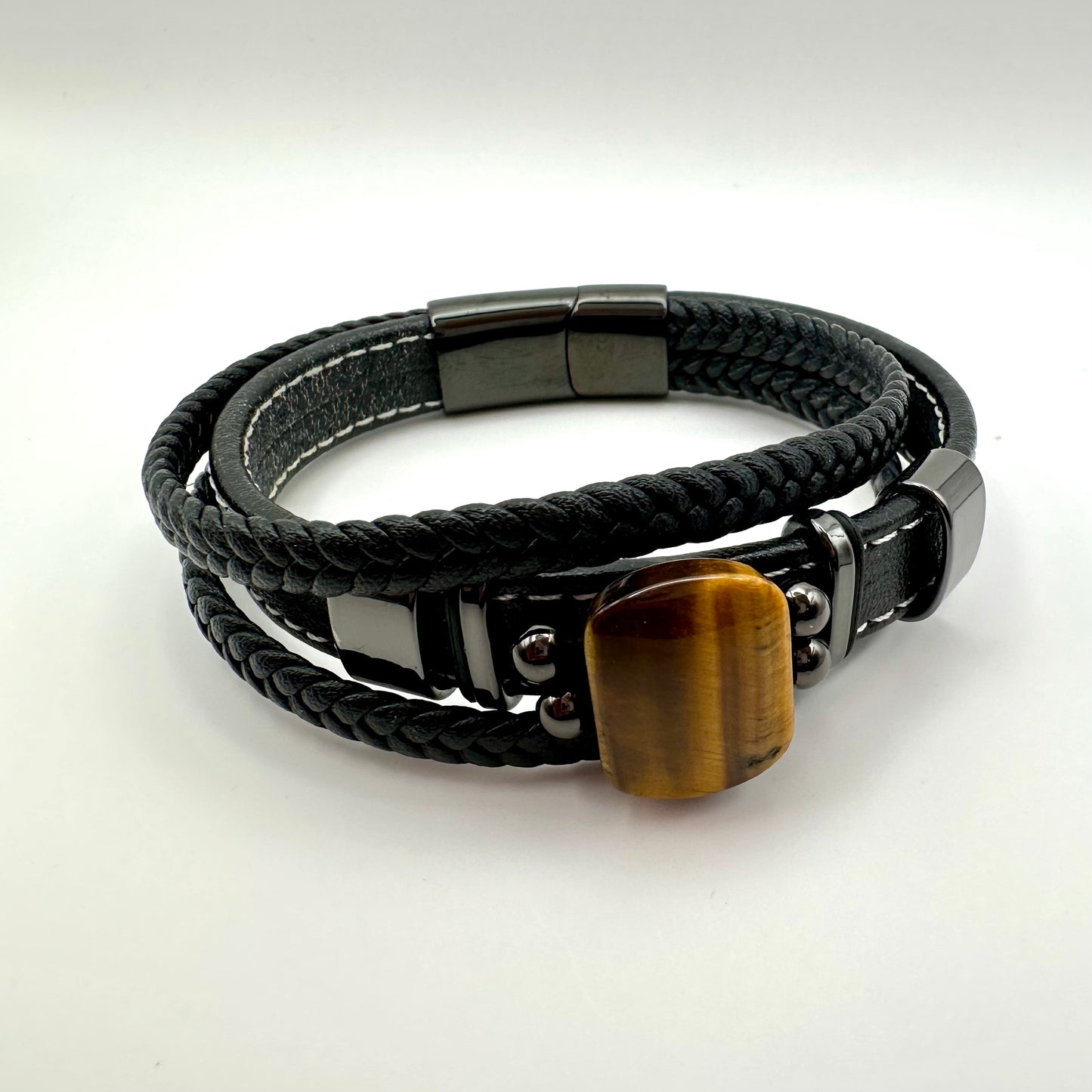 Herren-Armband „Tiger’s Focus“ im Multi-Layer-Look