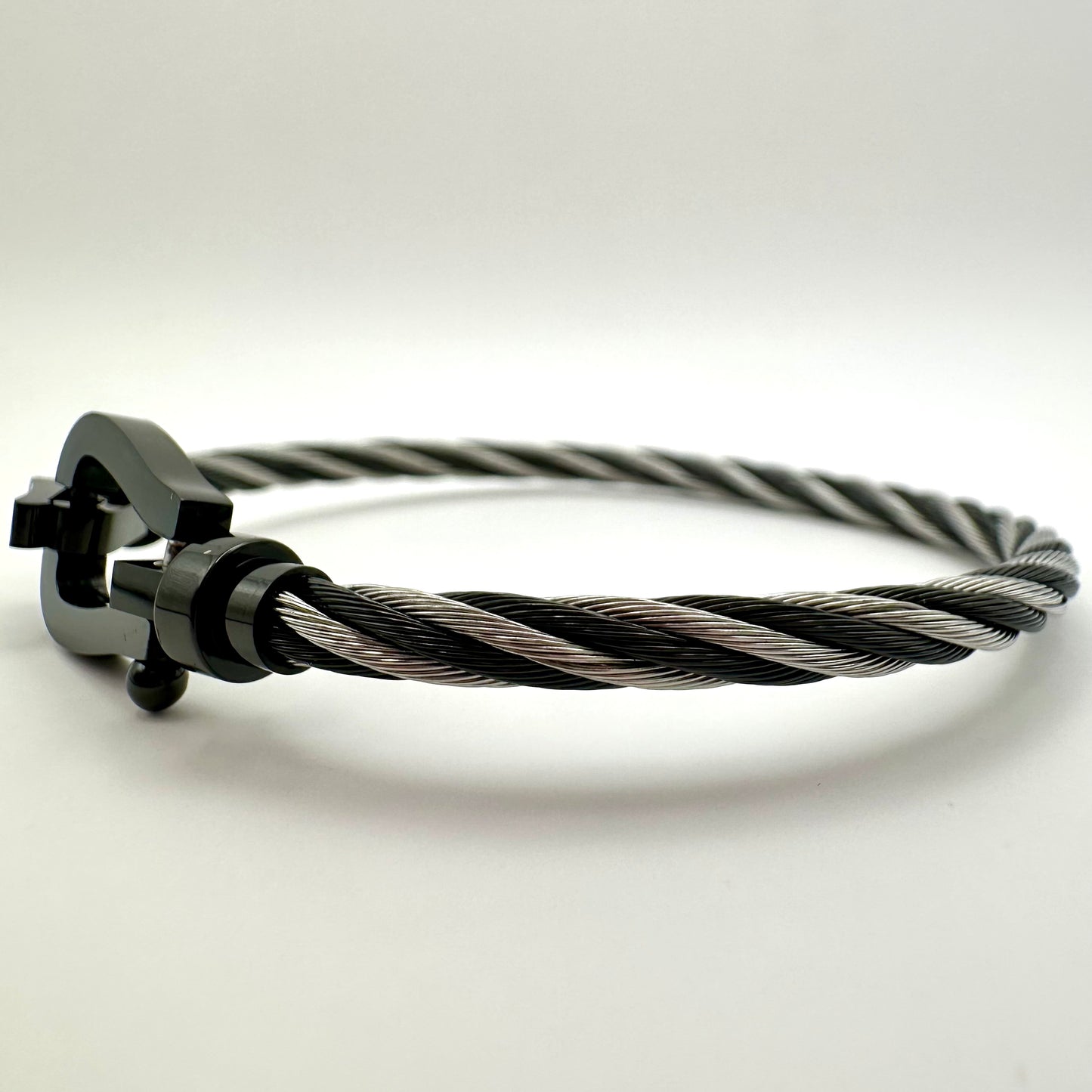 Herren-Armband „Duo Horizon“ in Schwarz & Silber