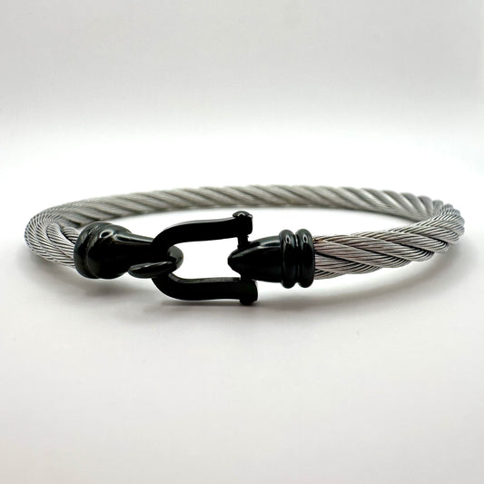 Armreif „Nautical Cable“ mit Hufeisen-Verschluss