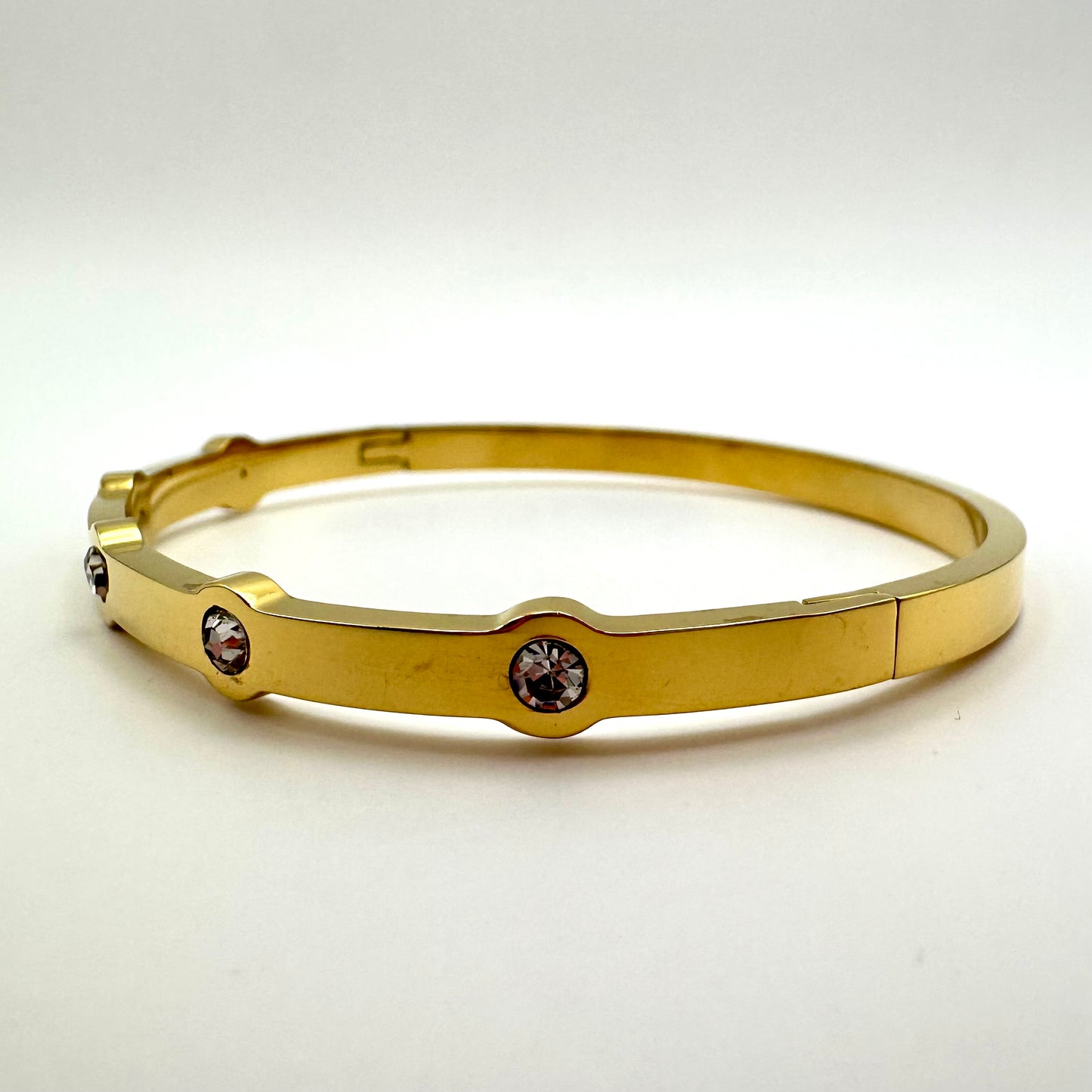 Armreif „Golden Dots“ mit Zirkonia-Besatz