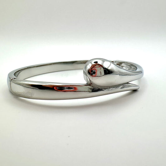 Armreif „Liquid Drop“ in Silber-Optik
