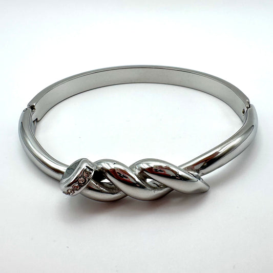 Armreif „Twisted Nail“ in Silber-Optik