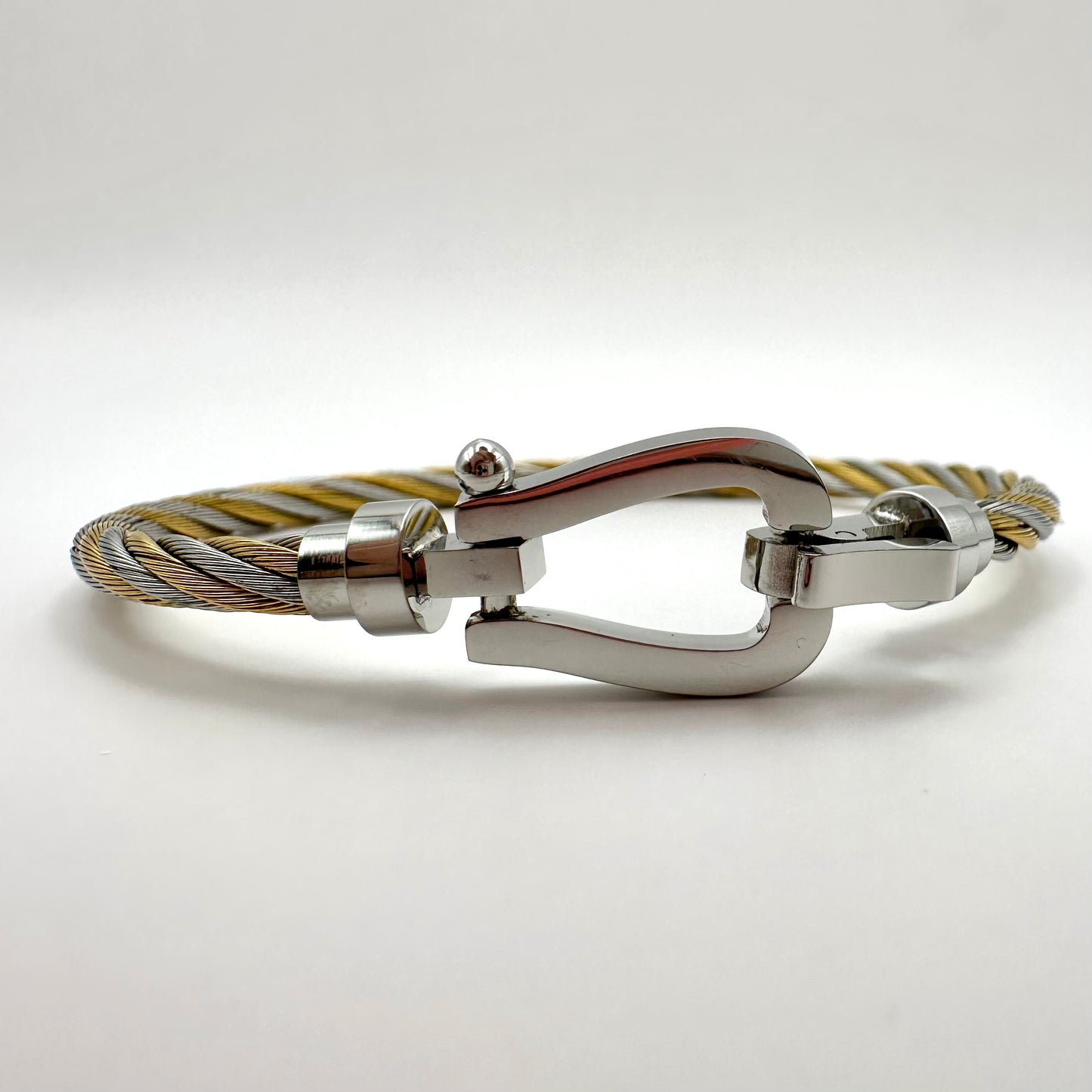 Armreif „Nautical Mixed Cable“ mit Hufeisen-Verschluss