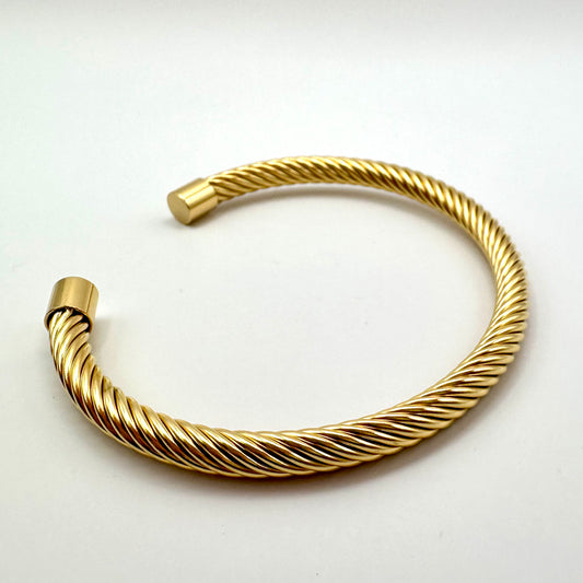 Armreif „Golden Rope“ im Kordel-Design