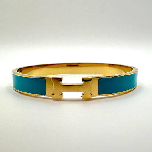 Armreif „Iconic Turquoise“ mit Gold-Finish