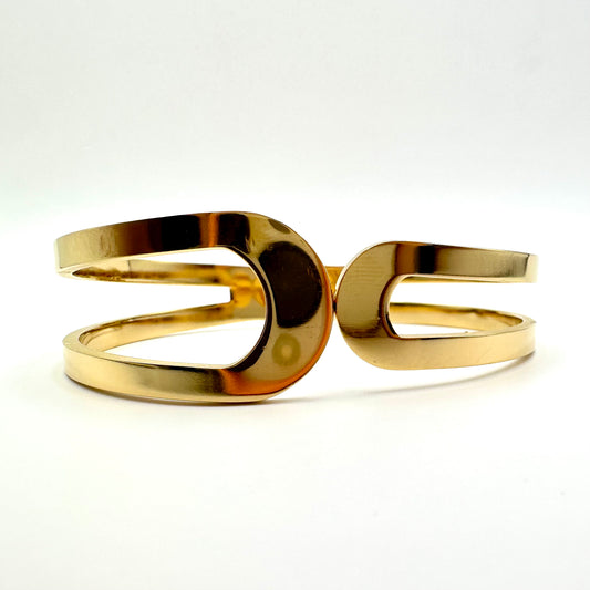 Armreif „Geometric Arch“ in Gold-Optik