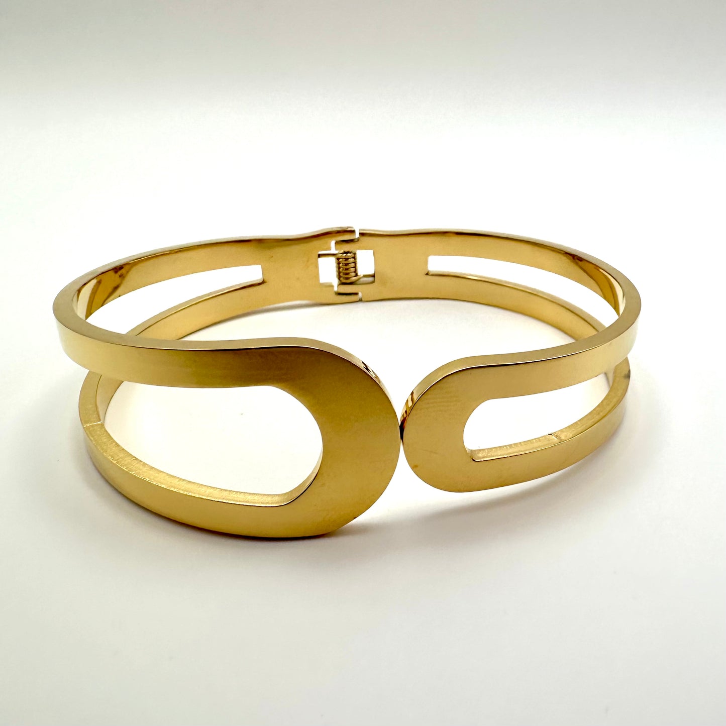 Armreif „Geometric Arch“ in Gold-Optik