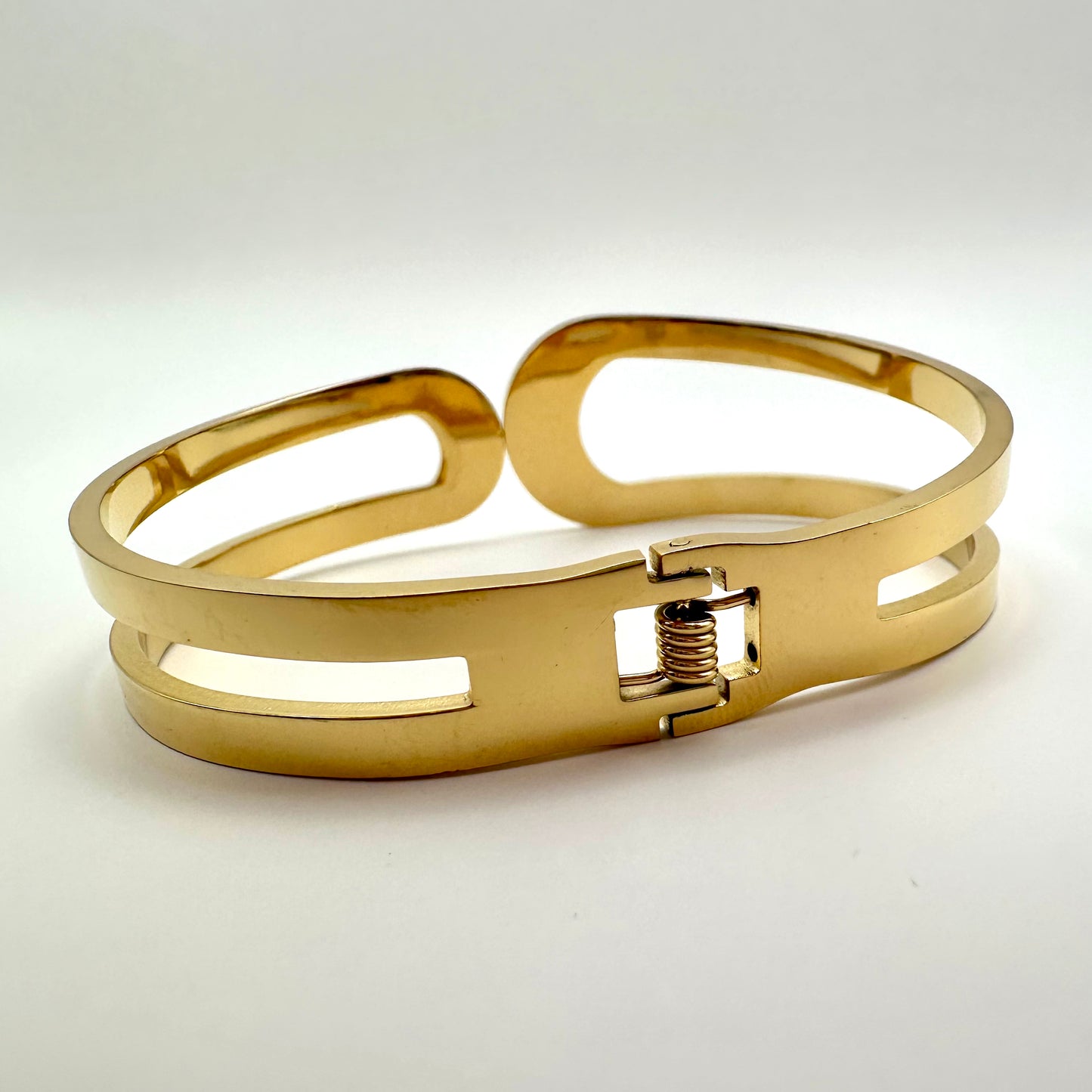 Armreif „Geometric Arch“ in Gold-Optik