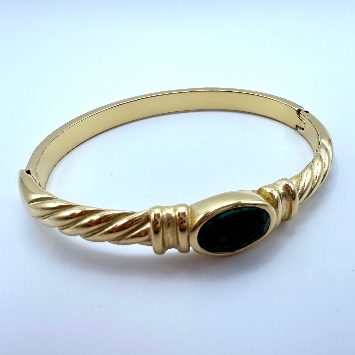 Armreif „Emerald Vintage Orbit“ in Gold-Optik