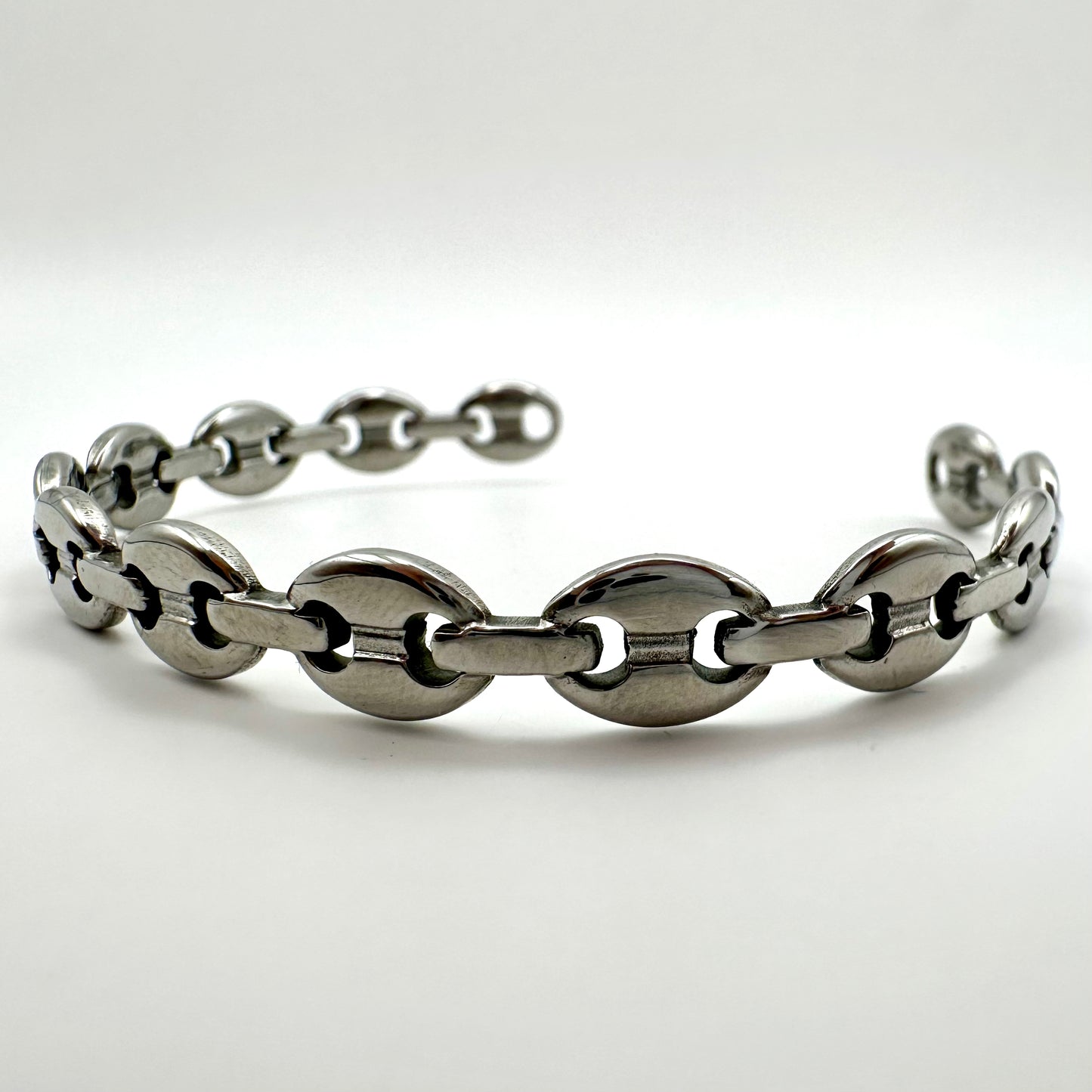 Markantes Gliederkette-Armband im Urban-Style (Silber-Optik)