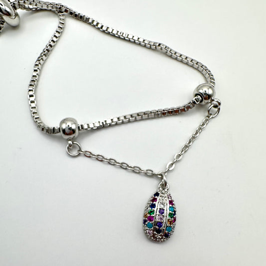 Damen-Armband "Sparkling Egg" mit bunten Kristallen
