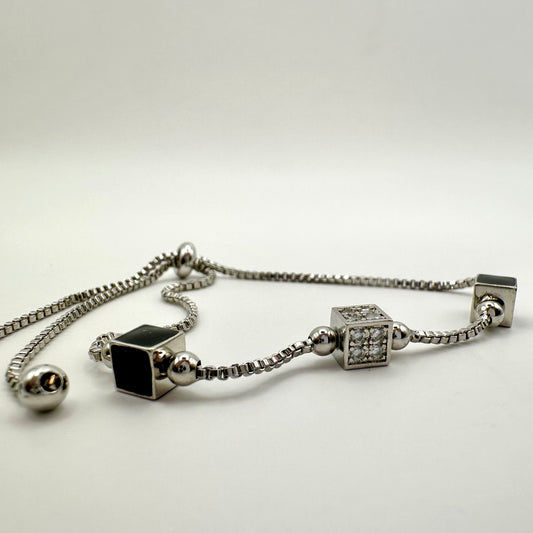 Damen-Armband "Geometric Cubes" mit Zirkonia-Akzent