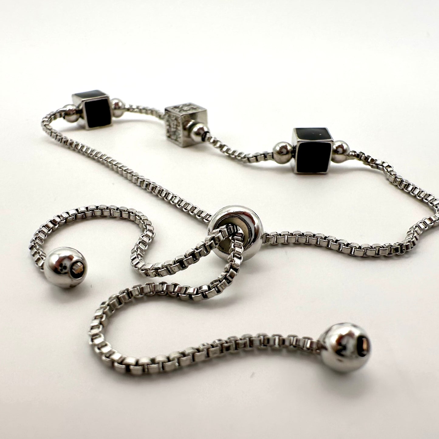 Damen-Armband "Geometric Cubes" mit Zirkonia-Akzent