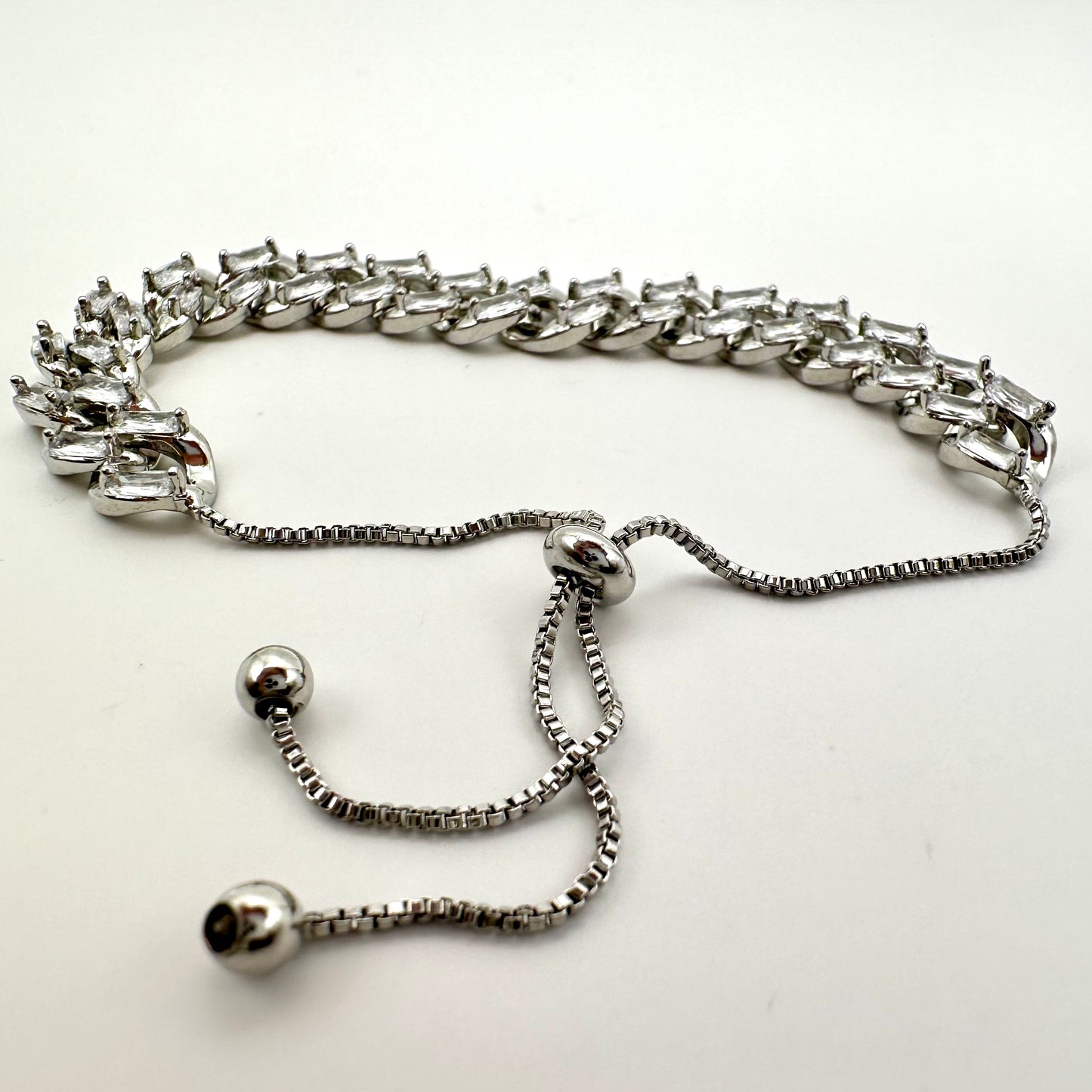 Damen-Armband "Icy Curb" mit Baguette-Zirkonia